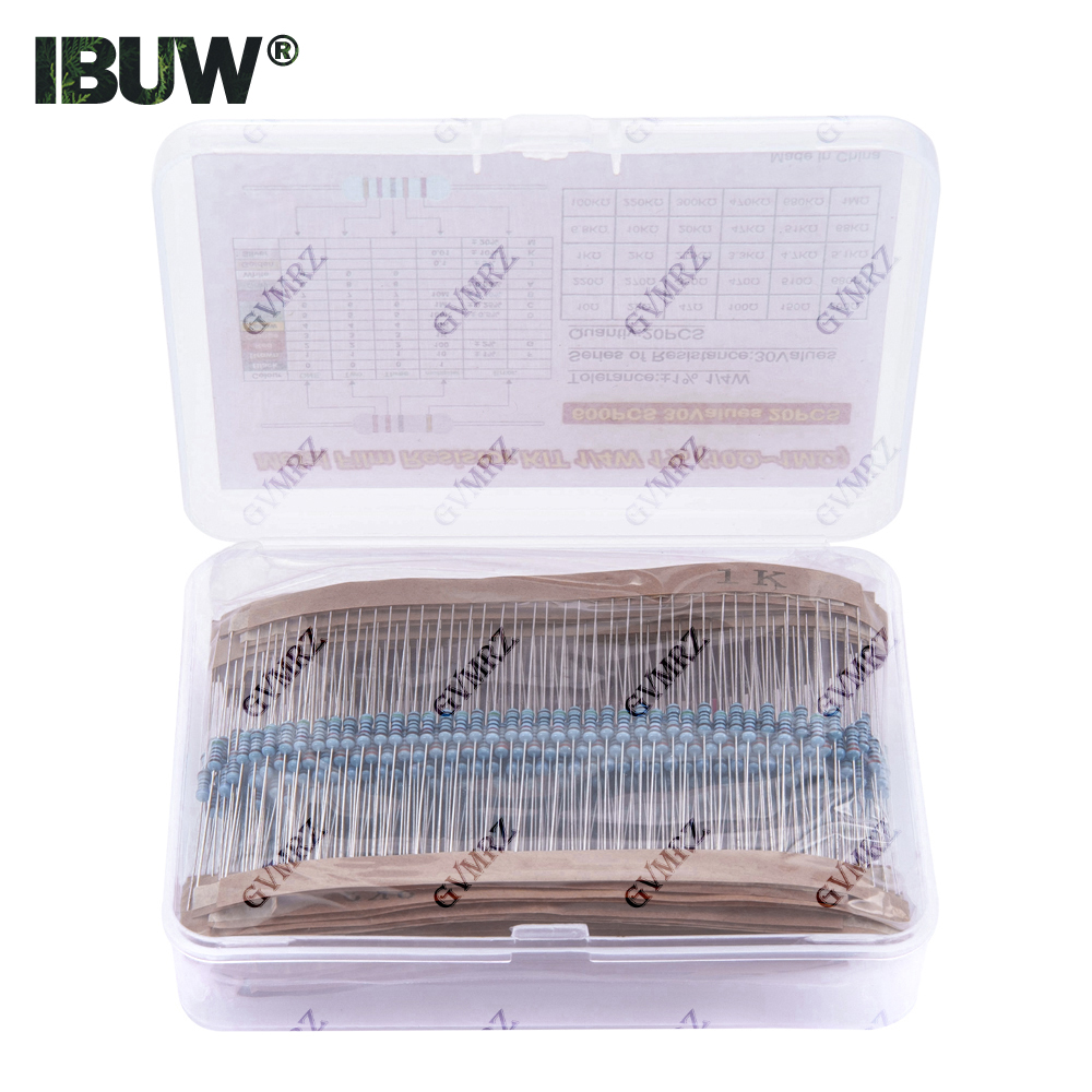 Diy Electronics Project Kit - 600PCS 30Values ​​1/4W Metal Film Direnç