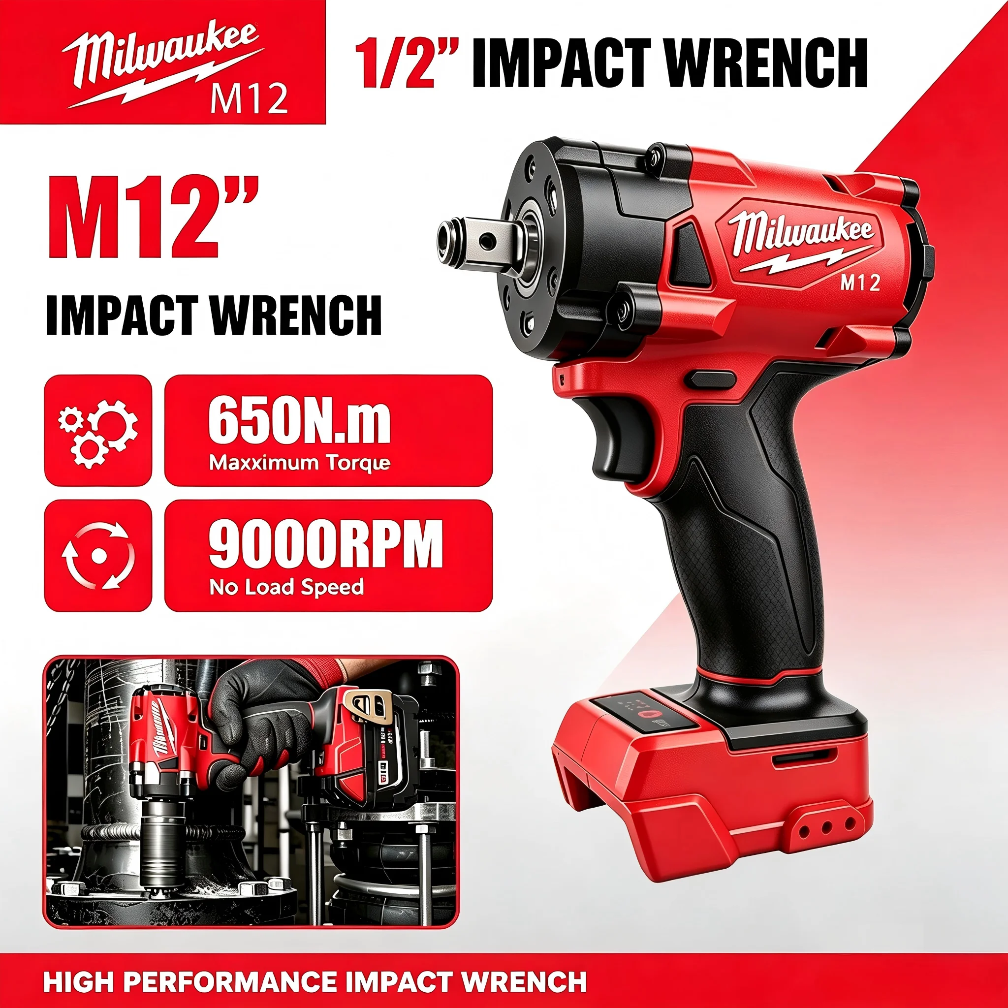 Milwaukee Drill M18 Fuel - Milwaukee M12 1/2' M18 FUEL Fırçasız