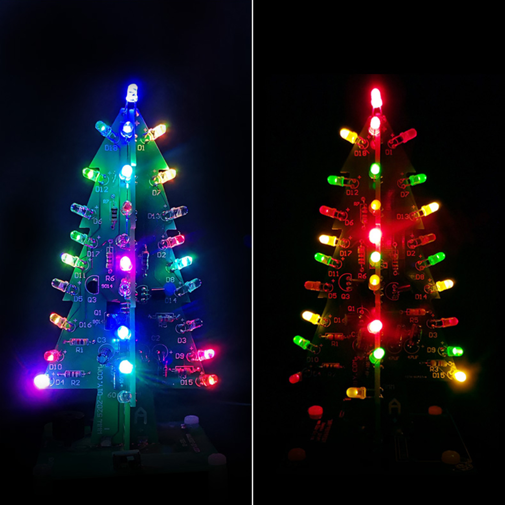 Diy Electronics Circuits - LED renkli noel ağacı DIY seti