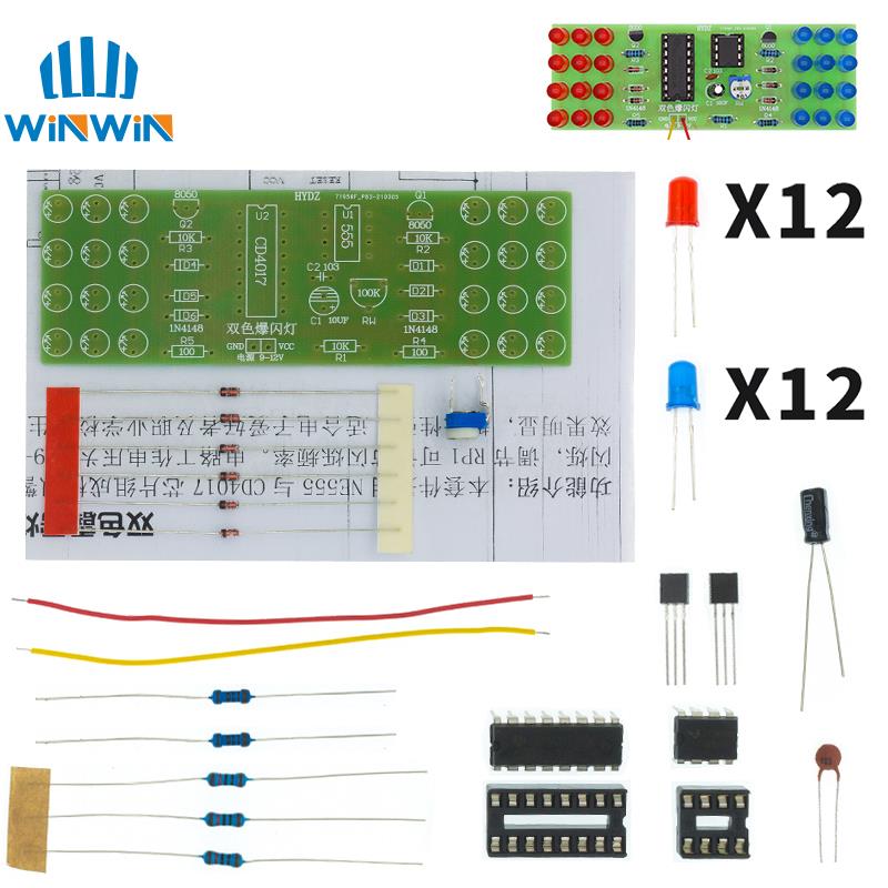 NE555 CD4017 IC LED elektronik - Diy Robot Electronics Kit incelemesi ve fiyatı