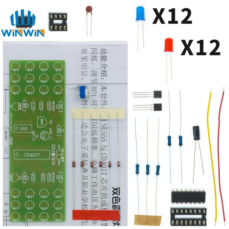 NE555 CD4017 IC LED elektronik - Diy Robot Electronics Kit incelemesi ve fiyatı