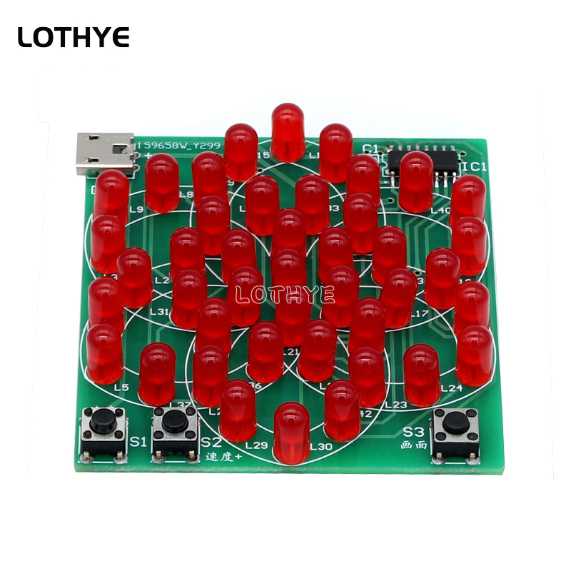 43 LED çok tarzı desen elektro - Diy Home Electronics Projects incelemesi ve fiyatı
