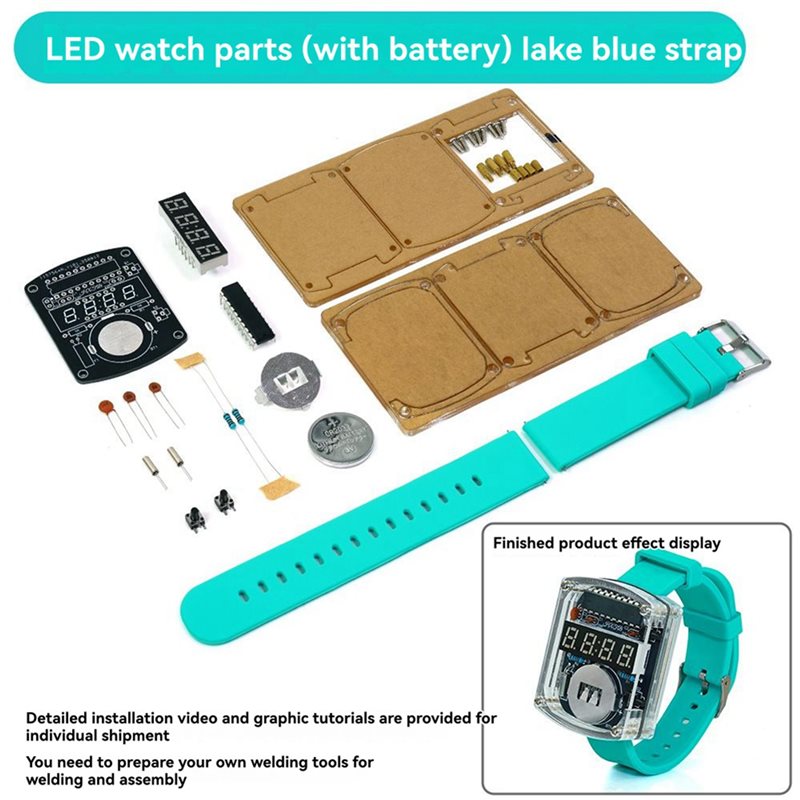 2X DIY Saat LED Saat Elektroni - Diy Electronics Project Kit incelemesi ve fiyatı