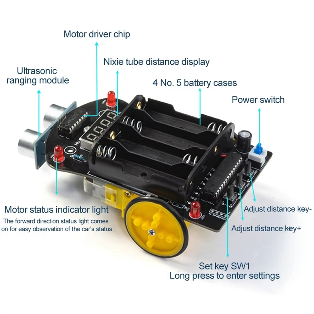 A40I Araba DIY Elektronik Kiti - Diy Robot Electronics Kit incelemesi ve fiyatı